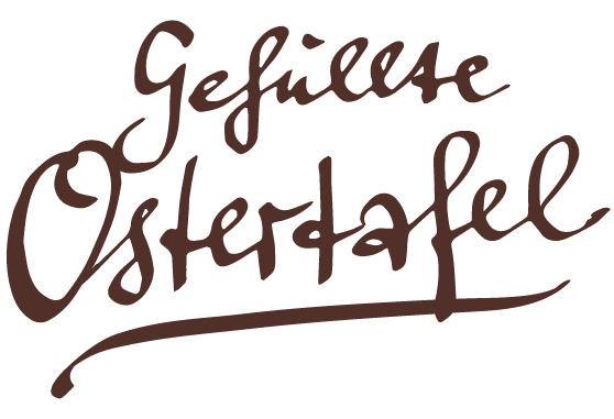 Gefüllte Ostertafel - mit Karamellcréme